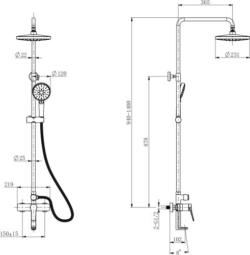 Комплект Акриловая ванна STWORKI Копенгаген KP19090 без опоры 190x90 см + Каркас 190 + Стойка Ларвик HWB0502-P01GD вороненая сталь в Севастополе