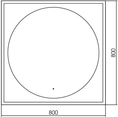 Зеркало STWORKI Драммен 80 круг, с подсветкой в Севастополе