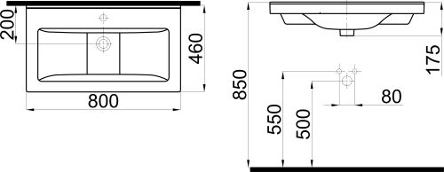 Мебельная раковина STWORKI 80 K0201-0805 в Севастополе