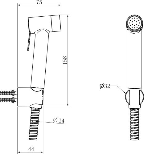 Гигиенический душ STWORKI 35122-495/1BG-IG11 + S190011-2B02-I012 в Севастополе